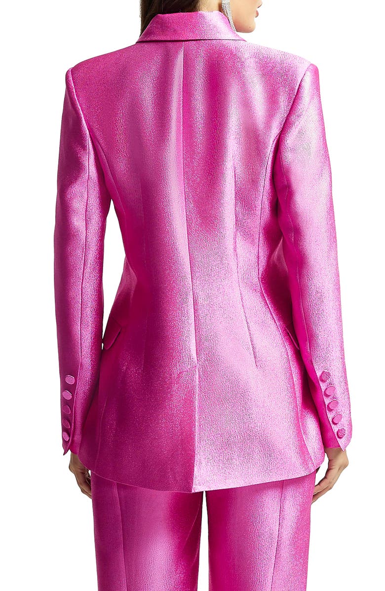 River Island Metallic Double Breasted Blazer, Alternate, color,
