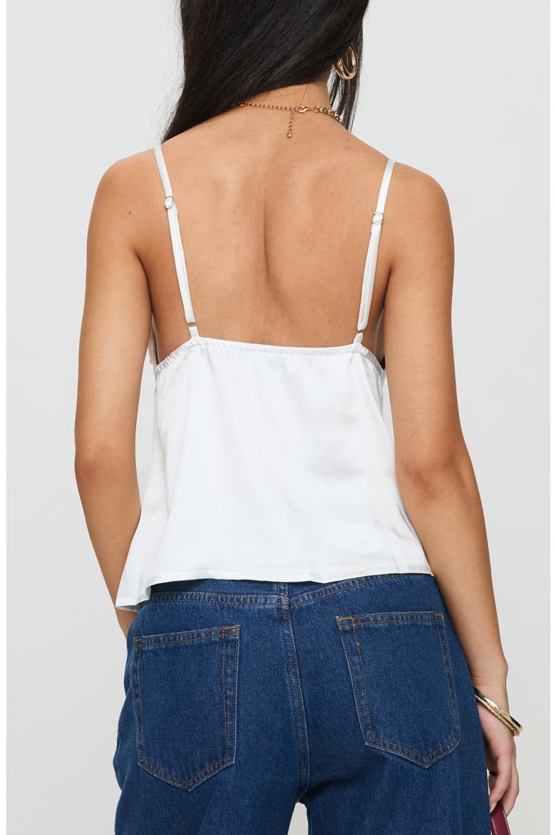 City Scene Tie Front Camisole, Alternate, color, WHITE
