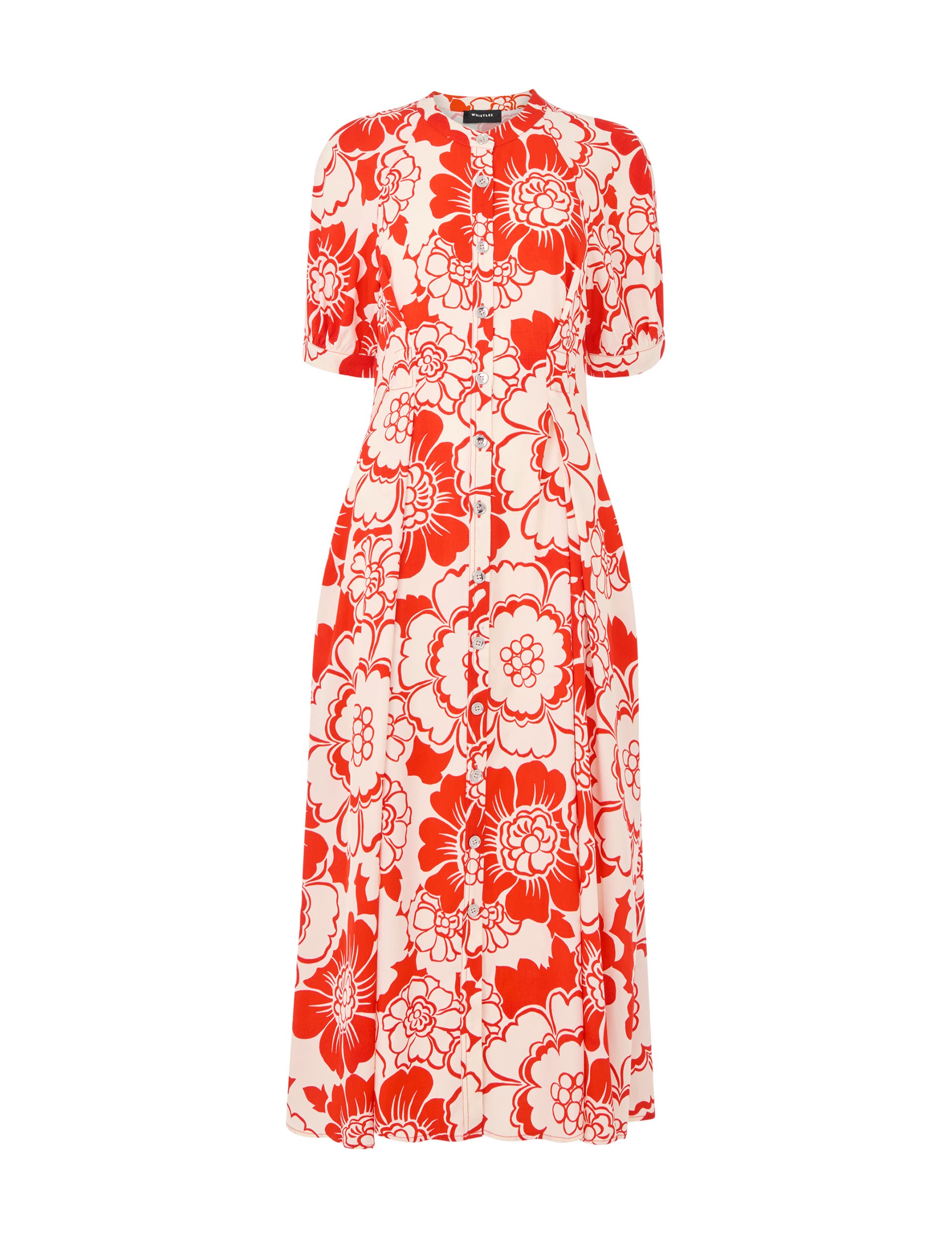 Short Sleeve Bloom Floral Midi Dress - image 2