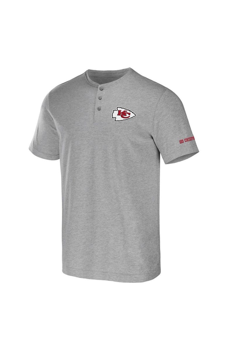 NFL X DARIUS RUCKER Men's NFL x Darius Rucker Collection by Fanatics Heather Gray Kansas City Chiefs Henley T-Shirt, Alternate, color, Heather Gray