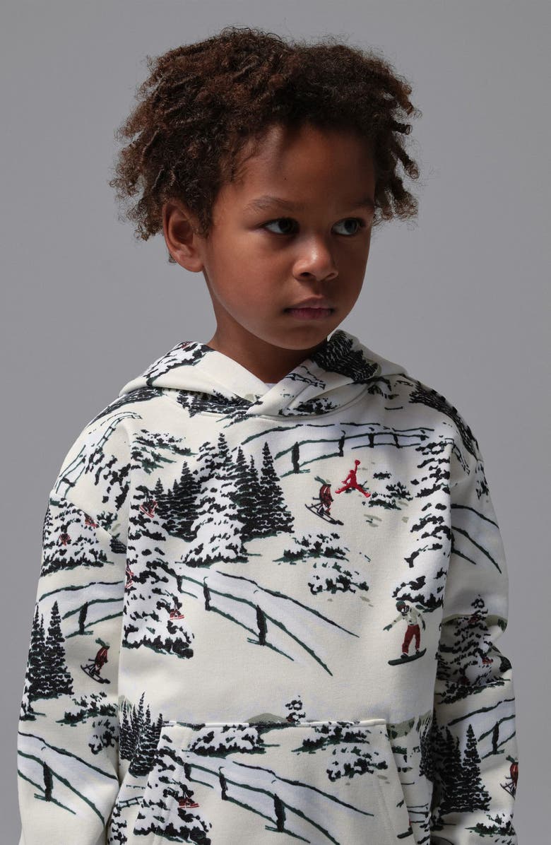 Jordan Kids' Brooklyn Fleece Holiday Hoodie & Joggers Set, Alternate, color, Sail