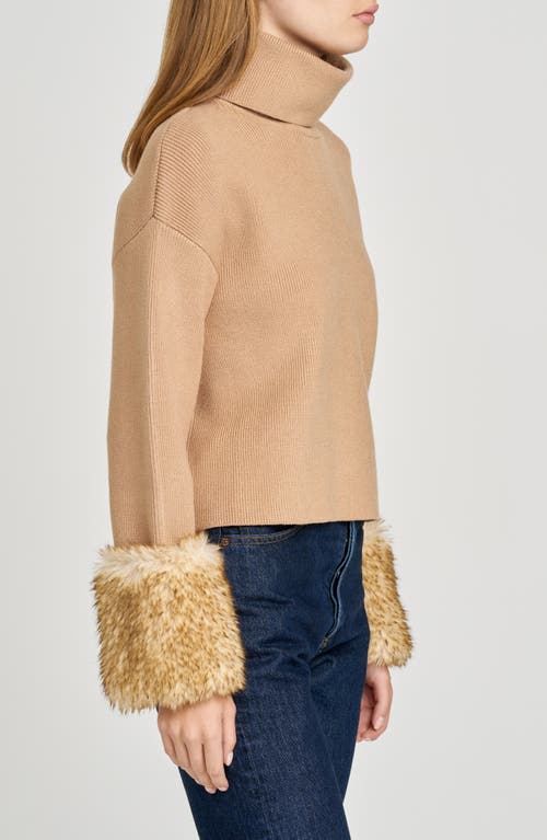 Wayf Rebecca Turtleneck Sweater In Brown