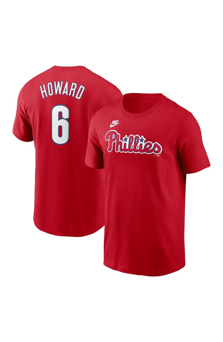 Nike Men's Nike Ryan Howard Red Philadelphia Phillies Fuse Name & Number T-Shirt, Alternate, color, Red