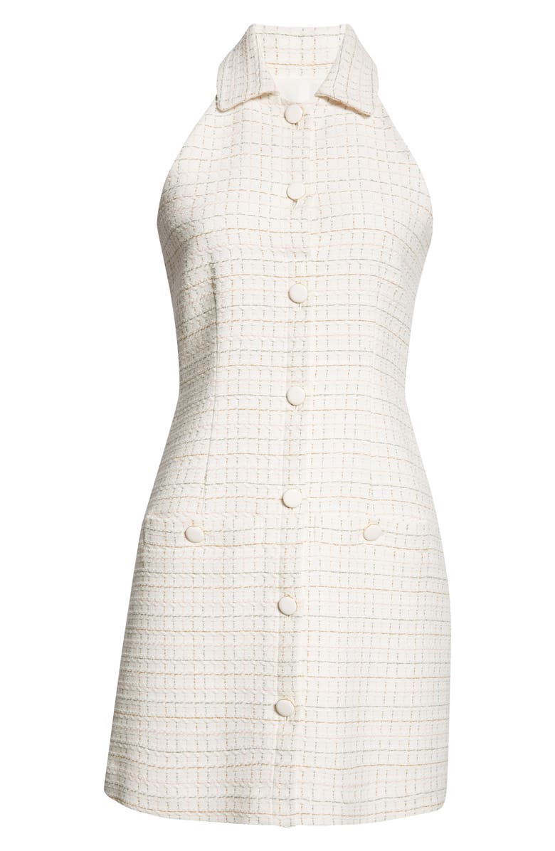 Roxanne Tweed Button-Up Minidress