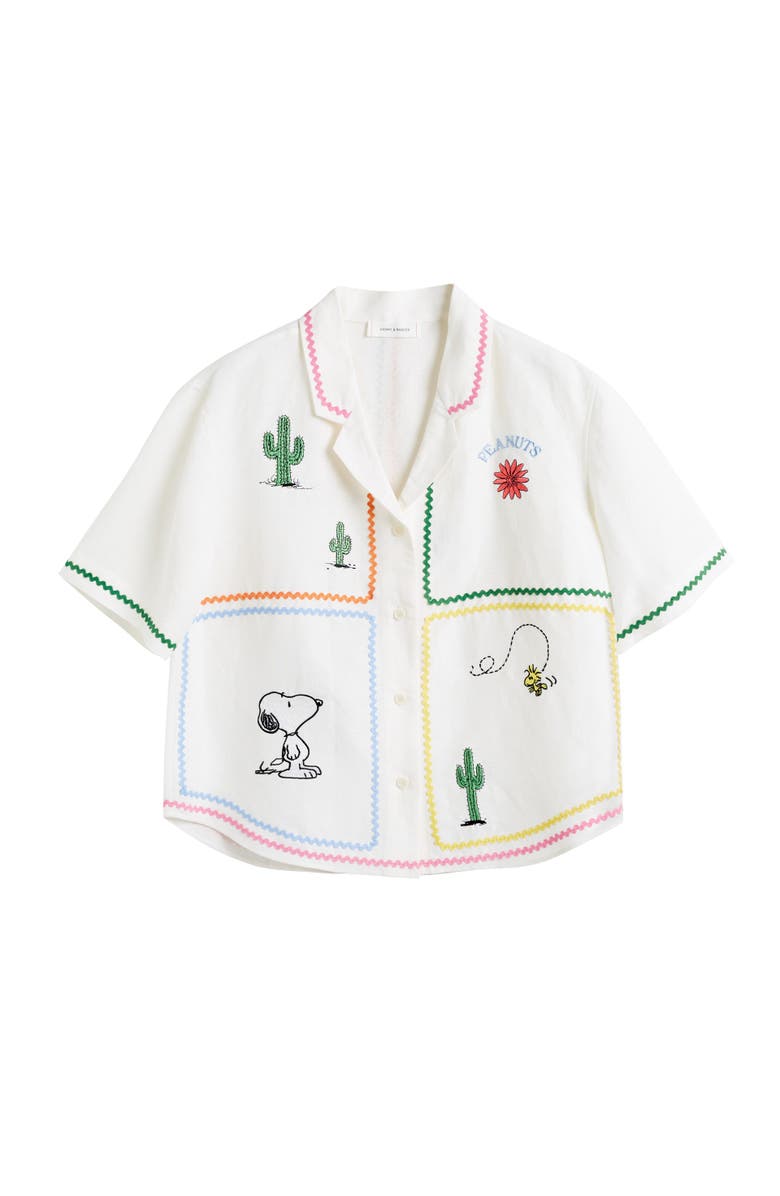 Chinti & Parker Linen-Cotton Peanuts Vacation Shirt, Alternate, color, 