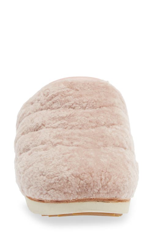 Olukai Pupu Mua Genuine Shearling Scuff Slipper In Pink