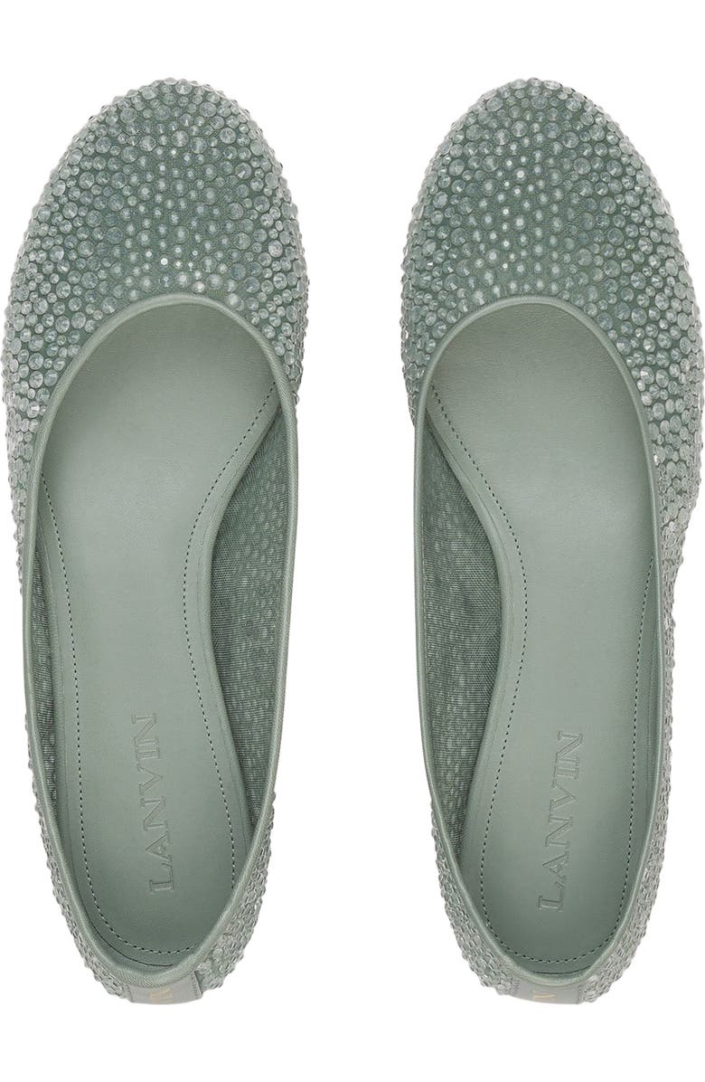 Lanvin Mesh Ballerina With Rhinestones, Alternate, color,