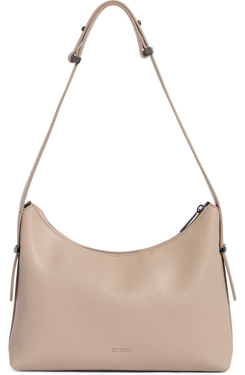 BCBG Metal Keeper Strap Shoulder Bag, Alternate, color, Taupe