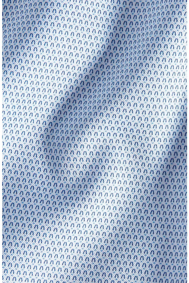 Slim Fit Neat Cotton Dress Shirt, Alternate, color, WHITE/ BLUE