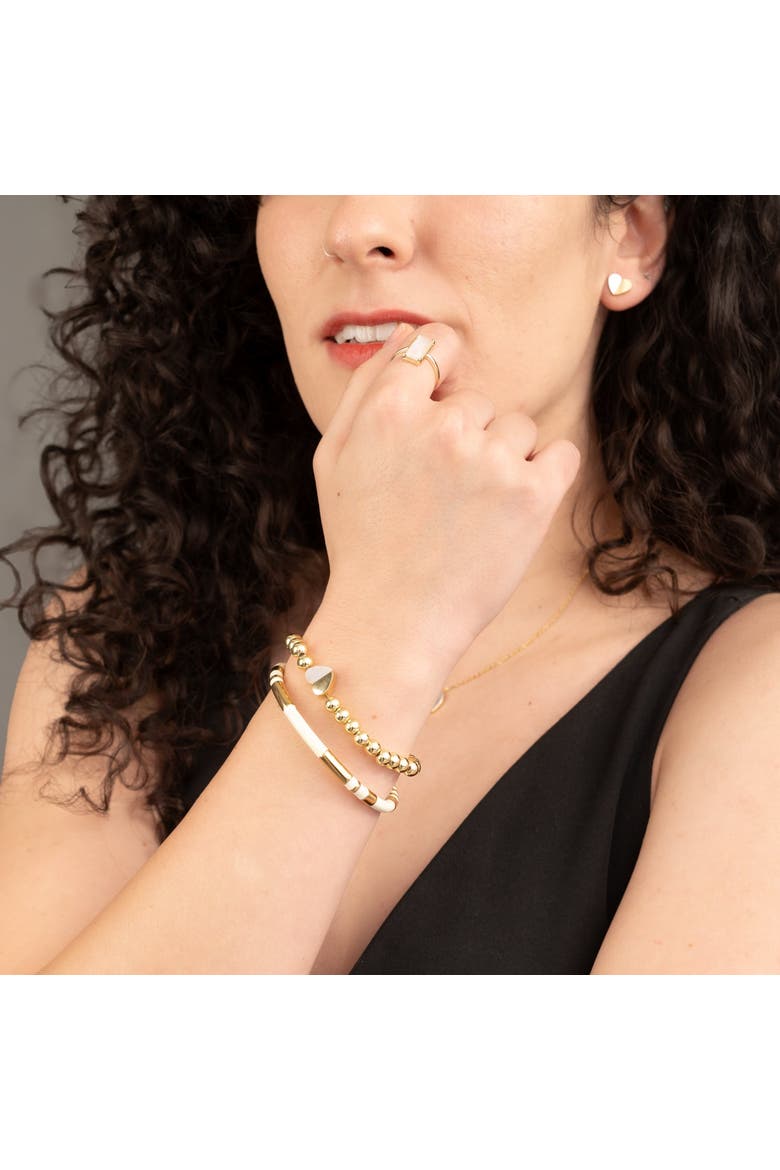 Give Hope Beaded Bracelet, Alternate, color, Gold