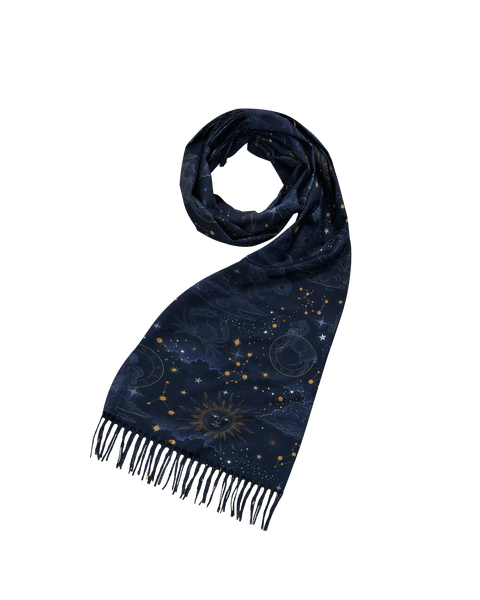 Zodiac Long Fringed Scarf