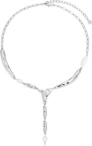 Ettika Freshwater Pearl Lariat Necklace