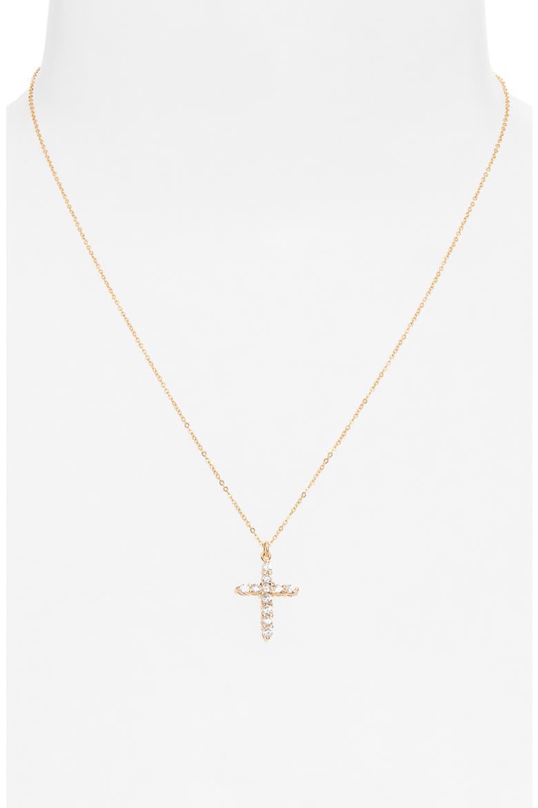 Asher Cross Necklace, Alternate, color, GOLD