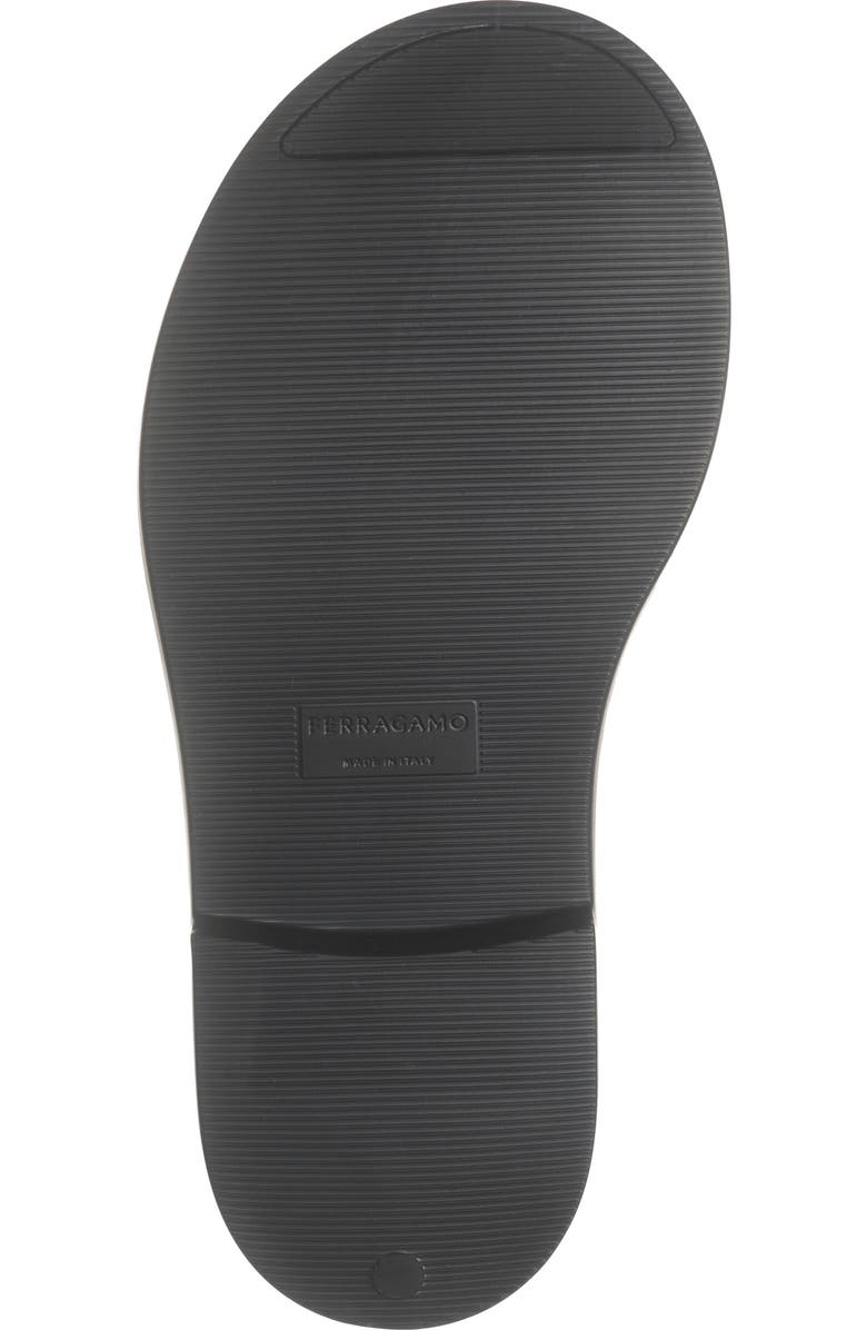FERRAGAMO Giuneva Logo Embossed Slide Sandal, Alternate, color, Black