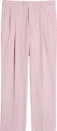 Berle Pleated Seersucker Cotton Dress Pants