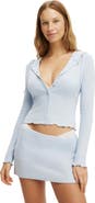 COTTON ON BODY Women's Dreamy Soft Pointelle Hooded Cardi