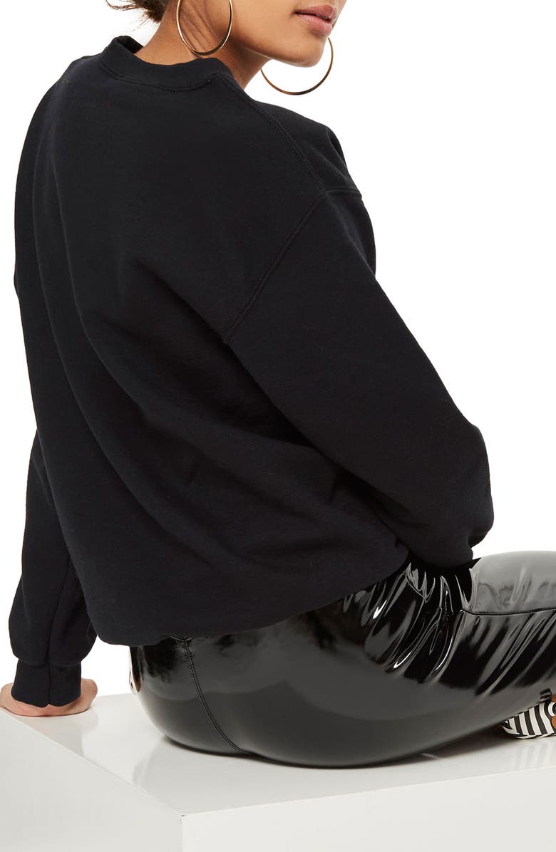 Topshop Soulmate Graphic Sweatshirt, Alternate, color,