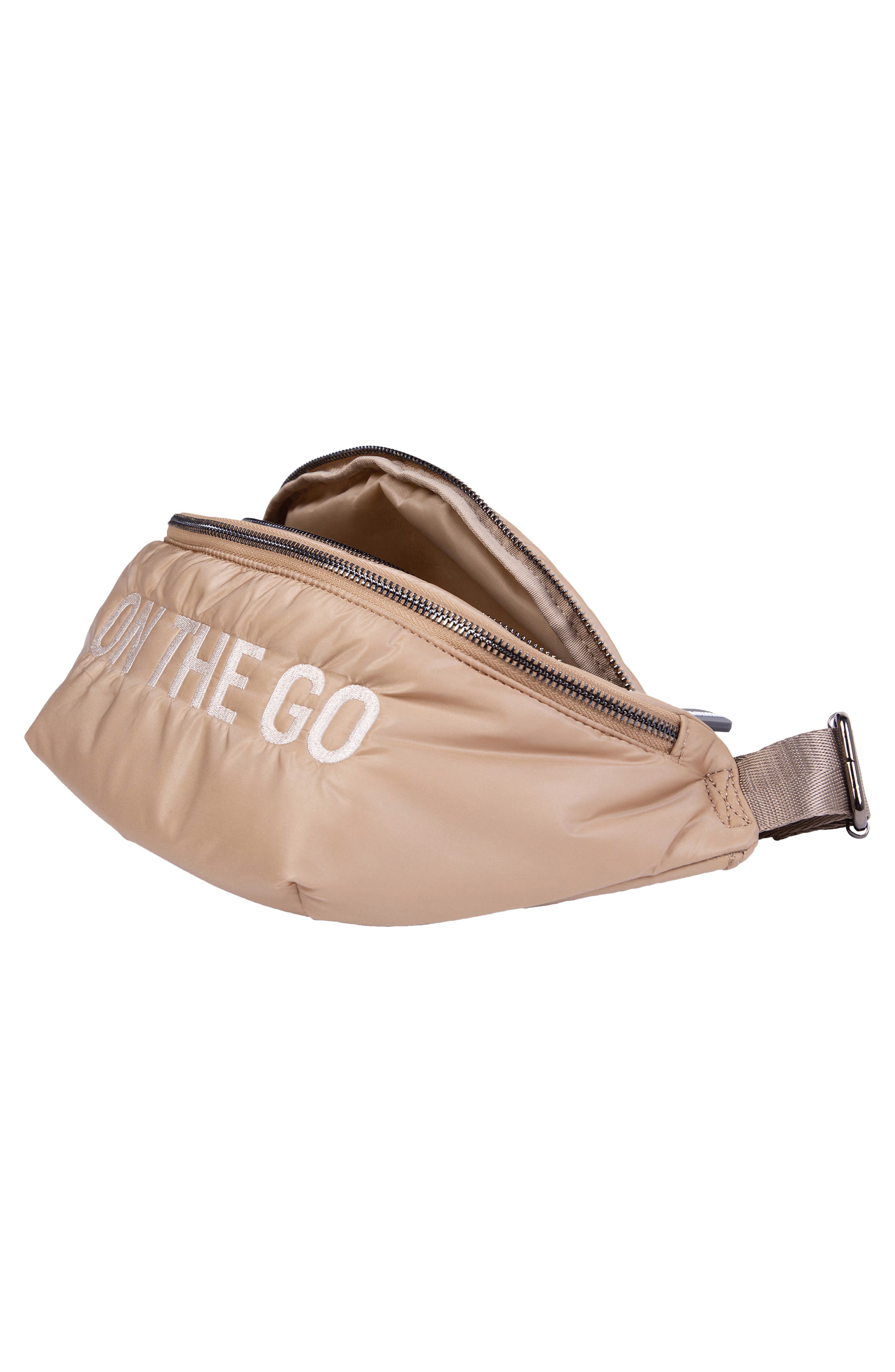 CHILDHOME On The Go Water Repellent Belt Bag, Alternate, color, Puffer Beige