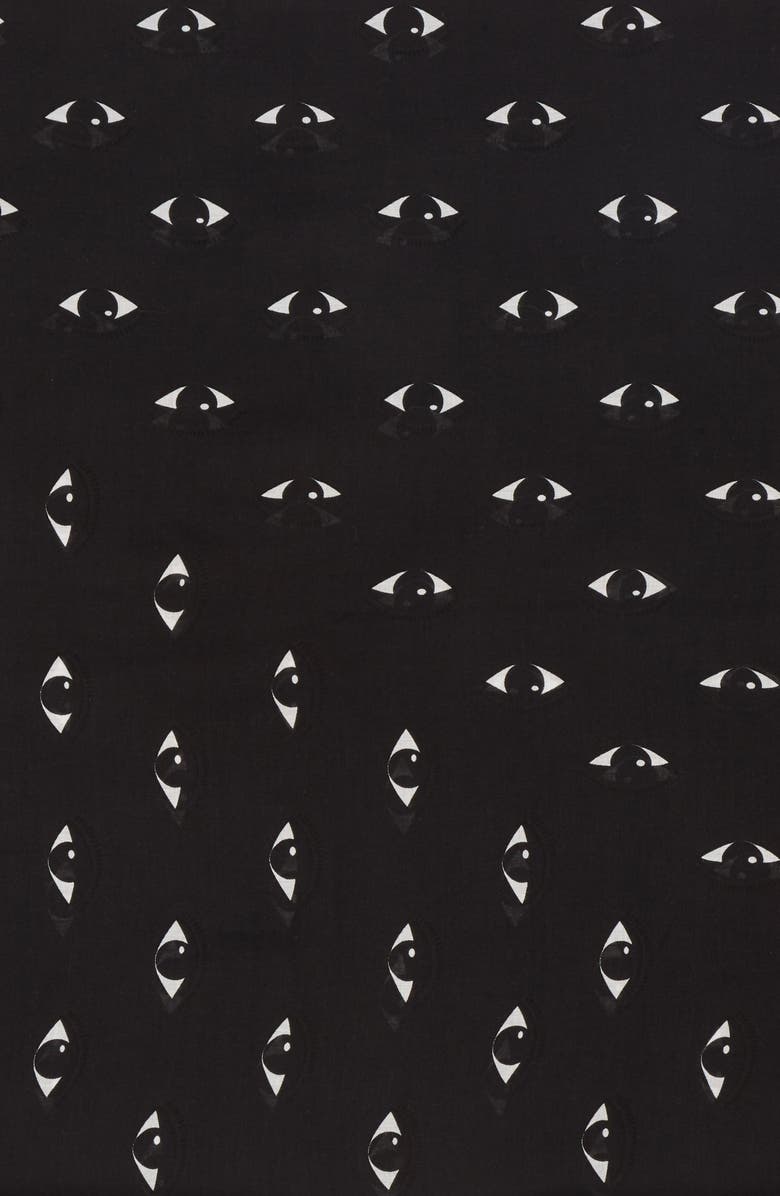 KENZO Multi Eyes Square Modal & Silk Scarf, Alternate, color,