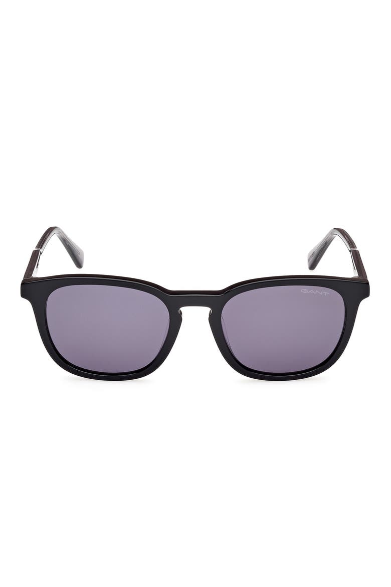 Keyhole Sunglasses, Main, color, SHINY BLACK / SMOKE