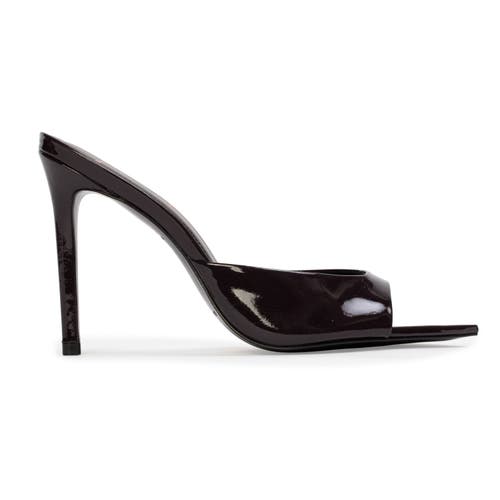 Black Suede Studio Brea Patent Mule In Black