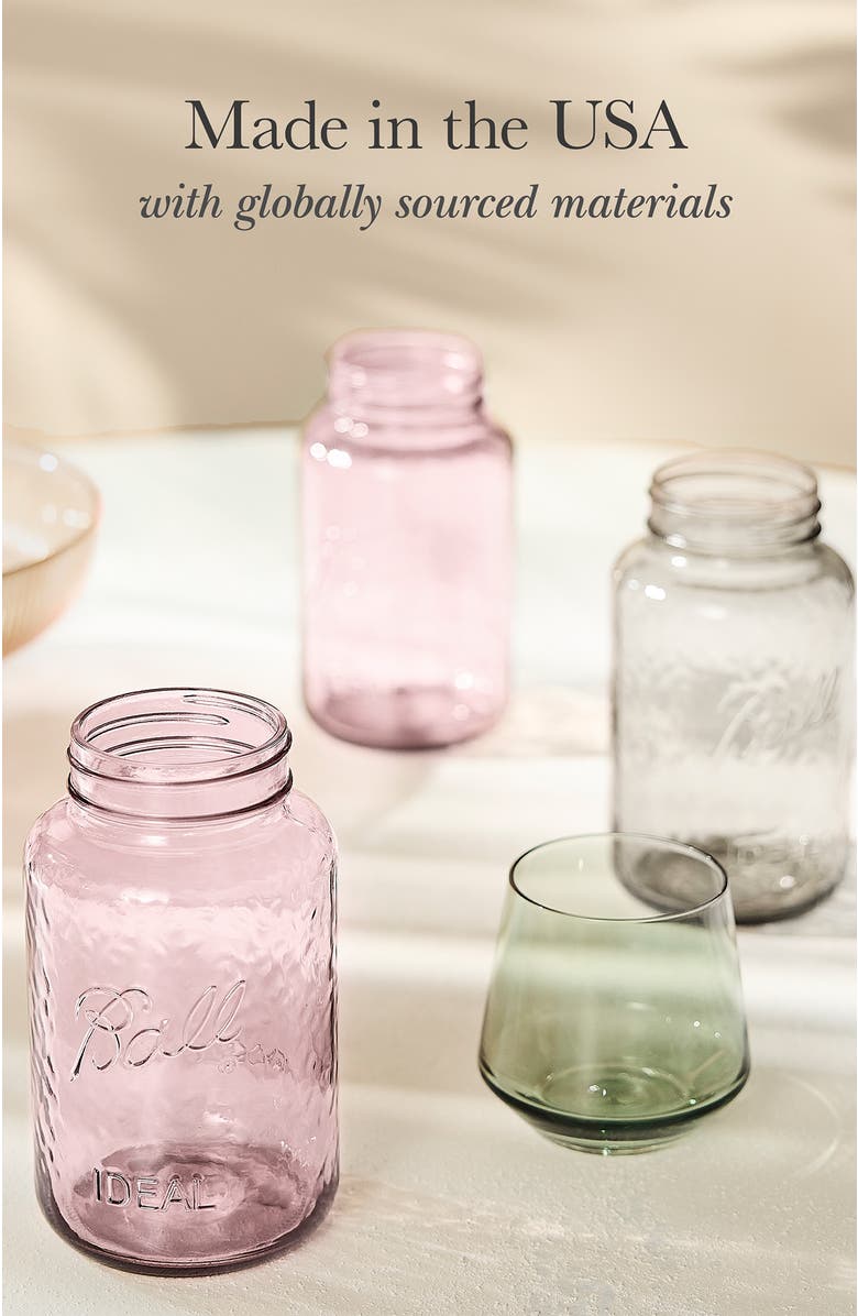 Ball Vintage Glass Mason Jars, 32 Ounce, Pack of 12, Alternate, color, Rose