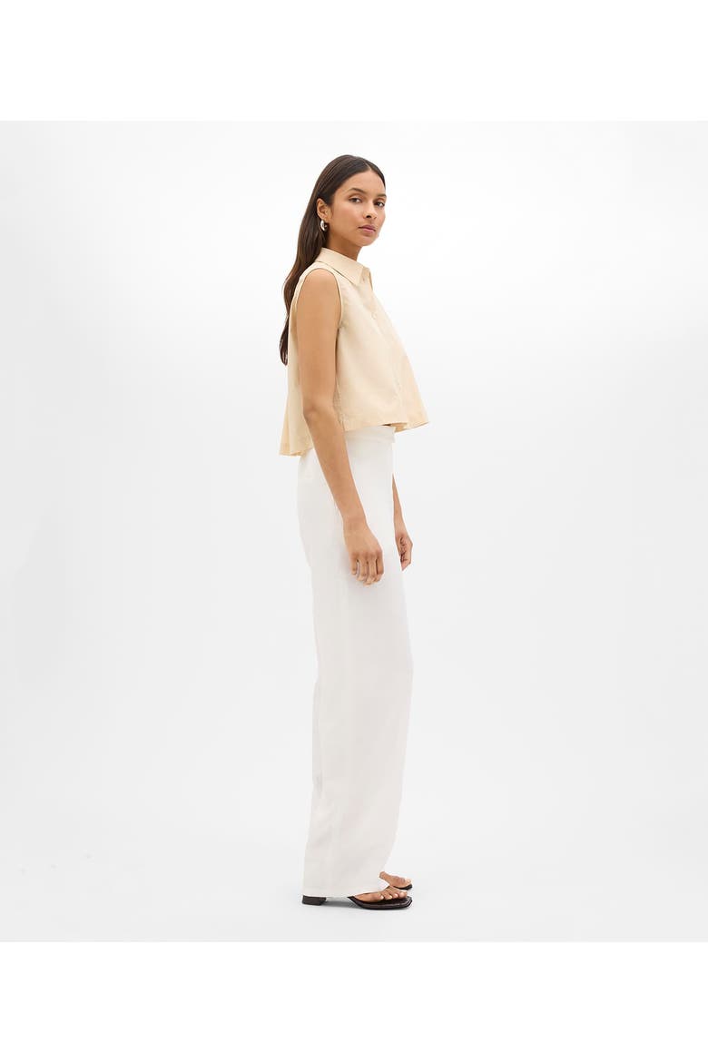 Cropped Sleeveless Shirt | Sand, Alternate, color, Sand