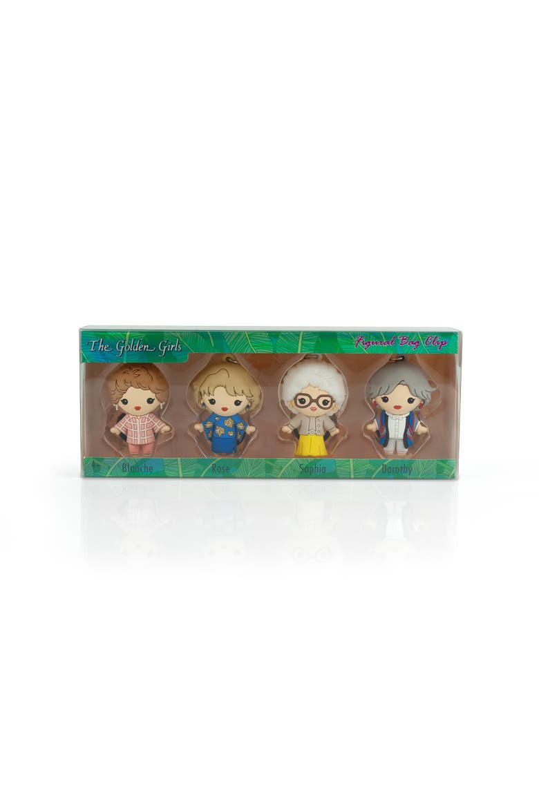 The Golden Girls 4-Piece Foam Figural Backpack Clip Figure Box Set Toynk Exclusive, Main, color, Green