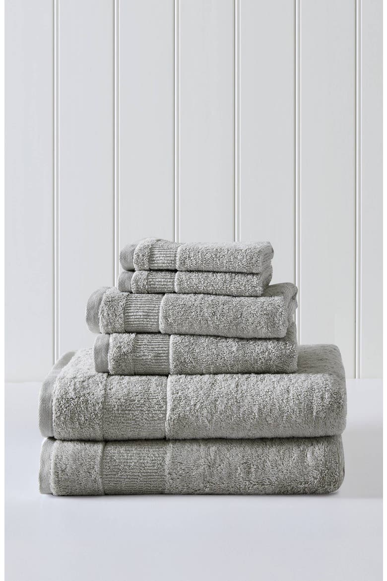 Island Retreat 6-Piece Towel Set, Alternate, color, MEDIUM GREY