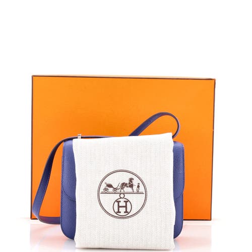 Pre-owned Hermes Hermes Constance Bag Verso Chevre Mysore 18 In Blue