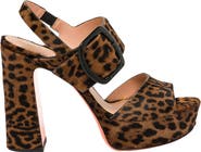 Santoni Animal-print cavallino sandal