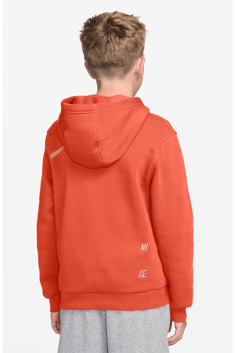 Kids' Sportswear Club Fleece Graphic Hoodie, Alternate, color, 842 TURF ORANGE/ARCTIC ORANGE