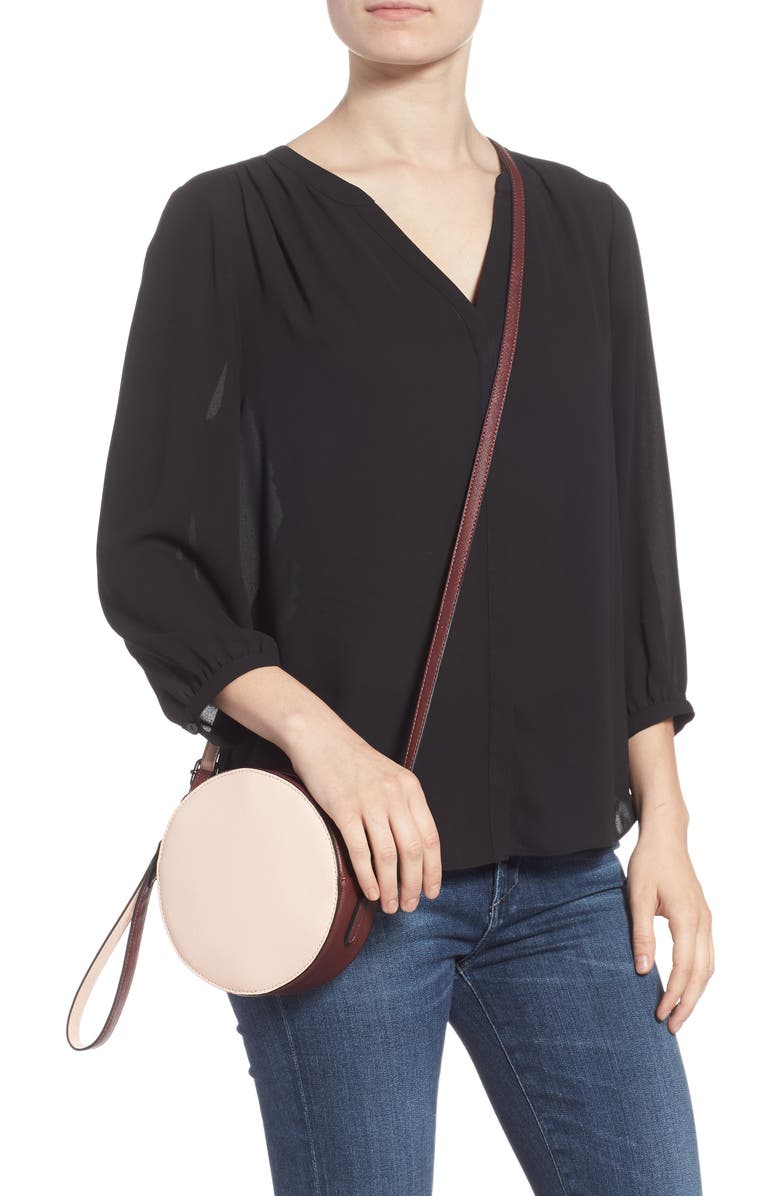 T-Shirt & Jeans Faux Leather Colorblock Canteen Crossbody Bag, Alternate, color,