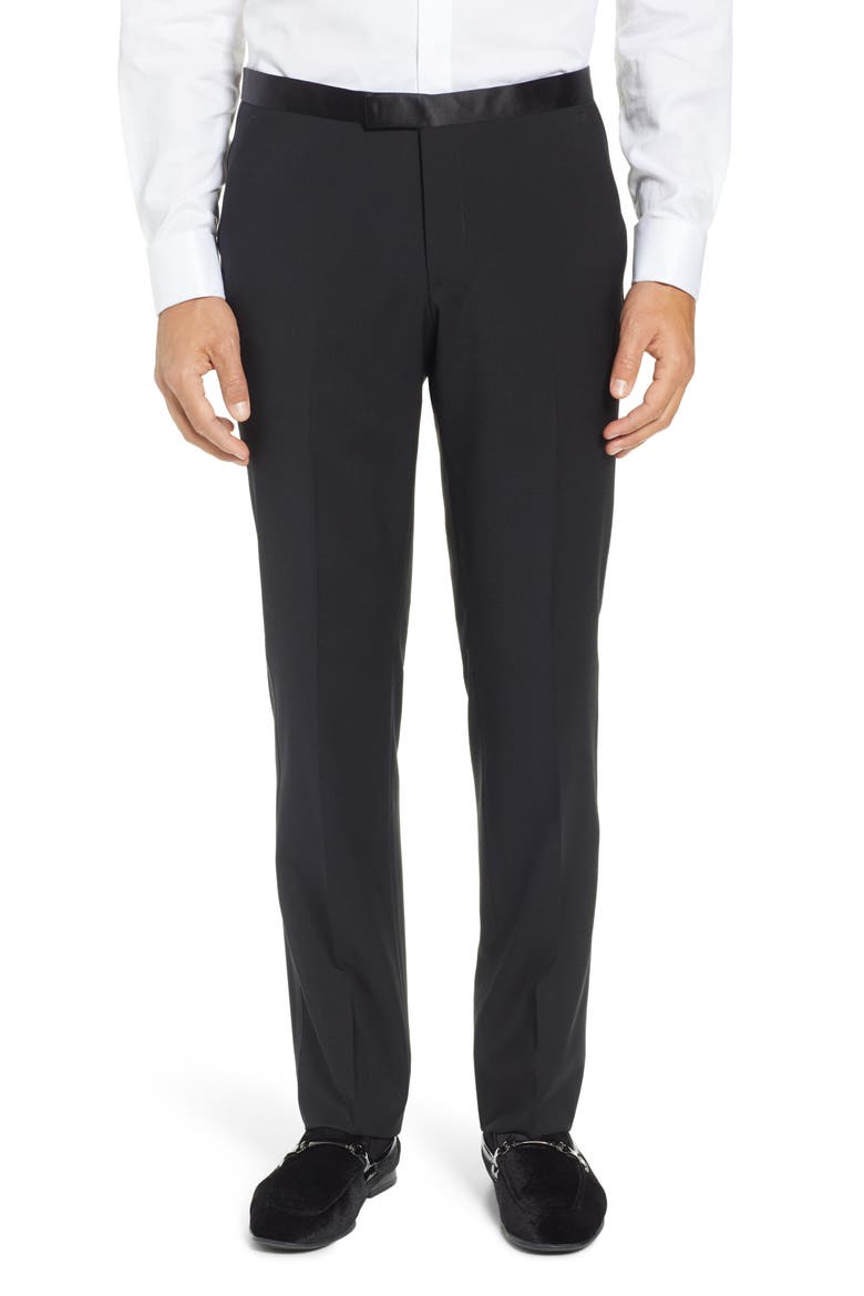 The Stars/Glamour Slim Fit Wool Tuxedo, Alternate, color, BLACK