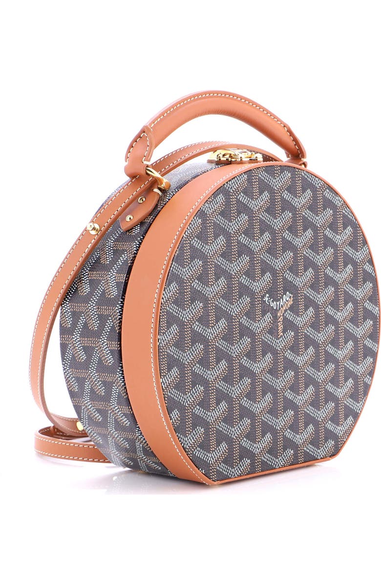 Pre-Owned Goyard Alto Hatbox Bag Coated Canvas, Alternate, color, Black