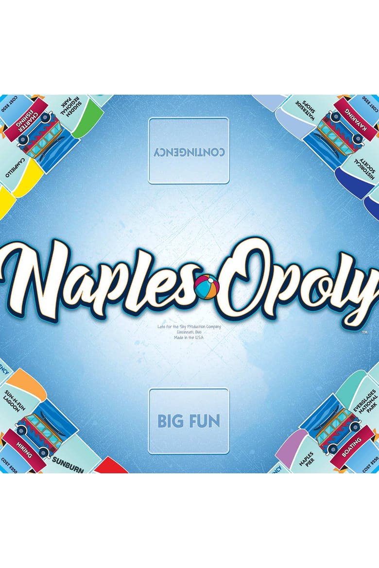 Naples Opoly Board Game, Alternate, color, Multicolored