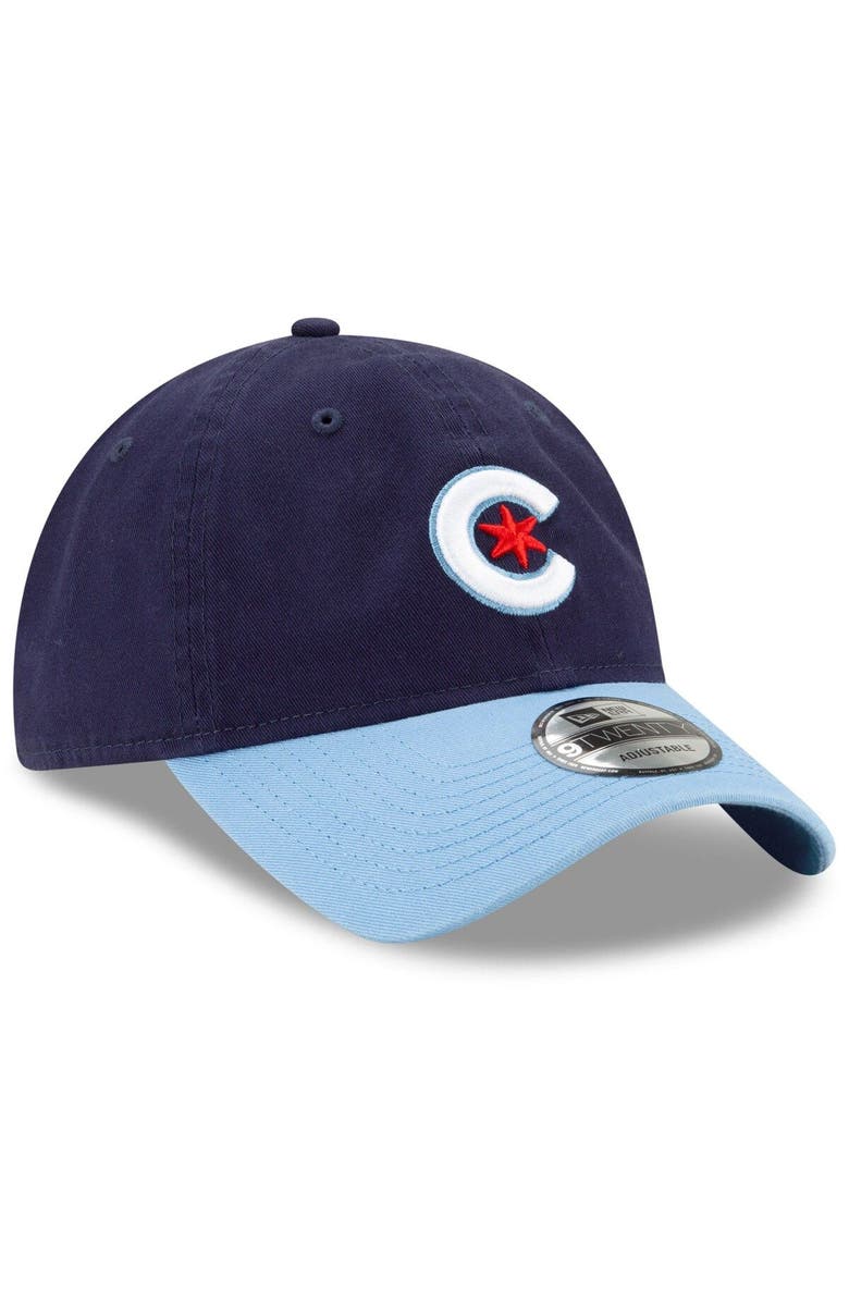 New Era Men's New Era Navy/Light Blue Chicago Cubs 2021 City Connect 9TWENTY Adjustable Hat, Alternate, color, Navy