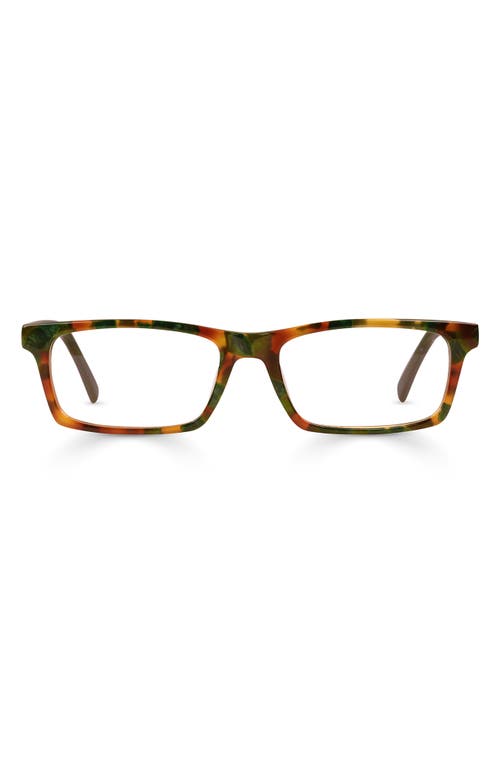 Eyebobs Number Crunchers 54mm Rectangular Reading Glasses In Green/brown Tortoise Forest