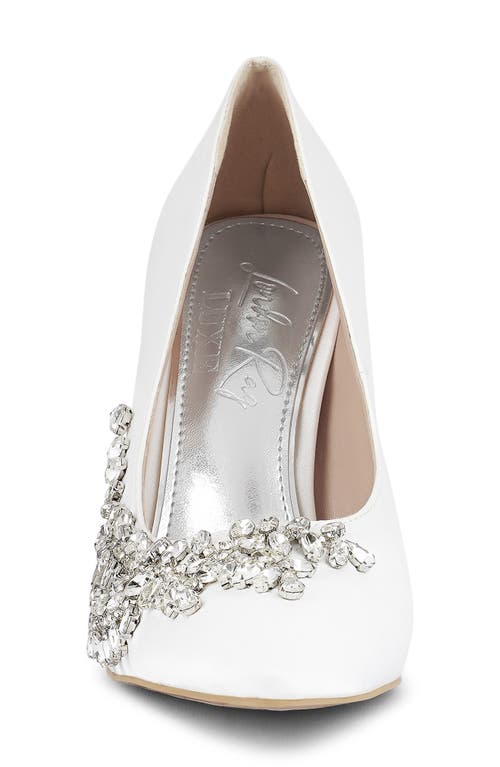London Rag Ashlyn Crysal Leaf Pump In White