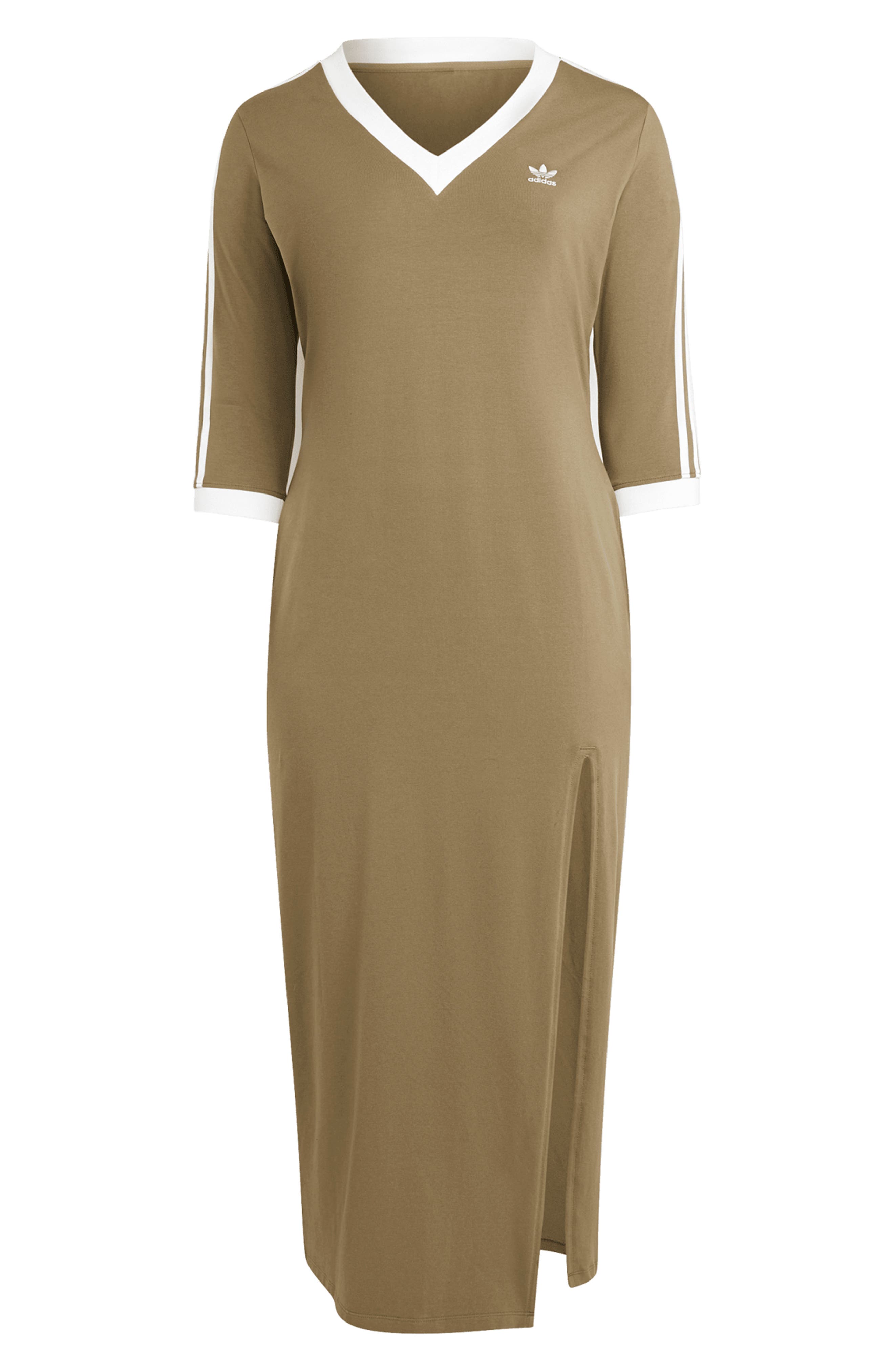 adidas Originals Adicolor 3-Stripes V-Neck Maxi Dress (Women)