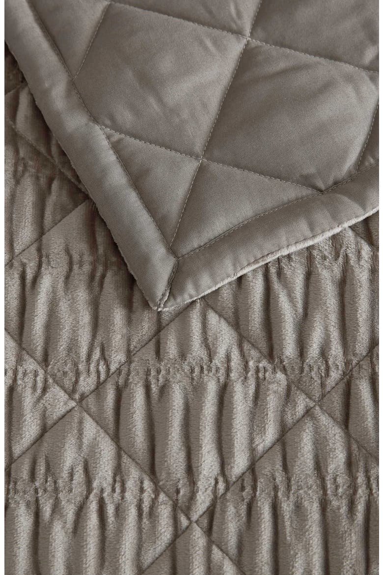 Crushed Velvet Comforter & Sham Set, Alternate, color, LIGHT / MEDIUM BROWN