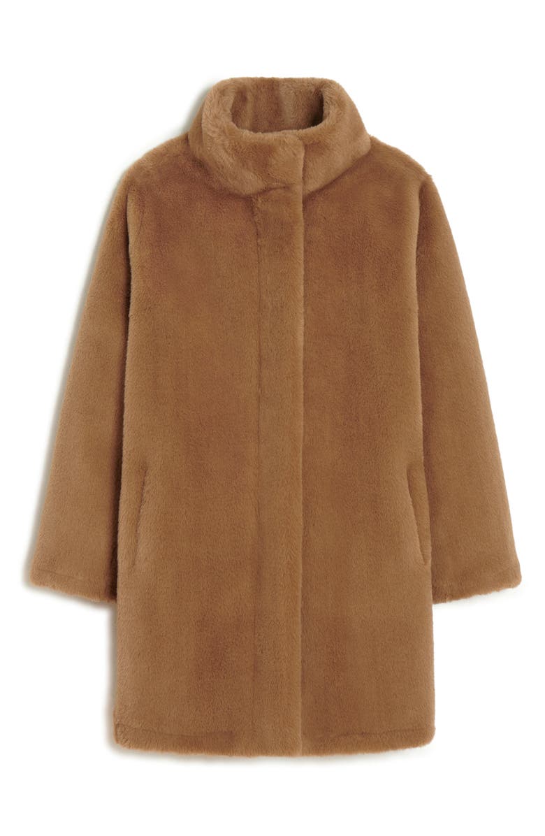 Apparis Blair Mid Length Recycled Polyester Pluche<sup>™</sup> Faux Fur Coat, Alternate, color, Camel