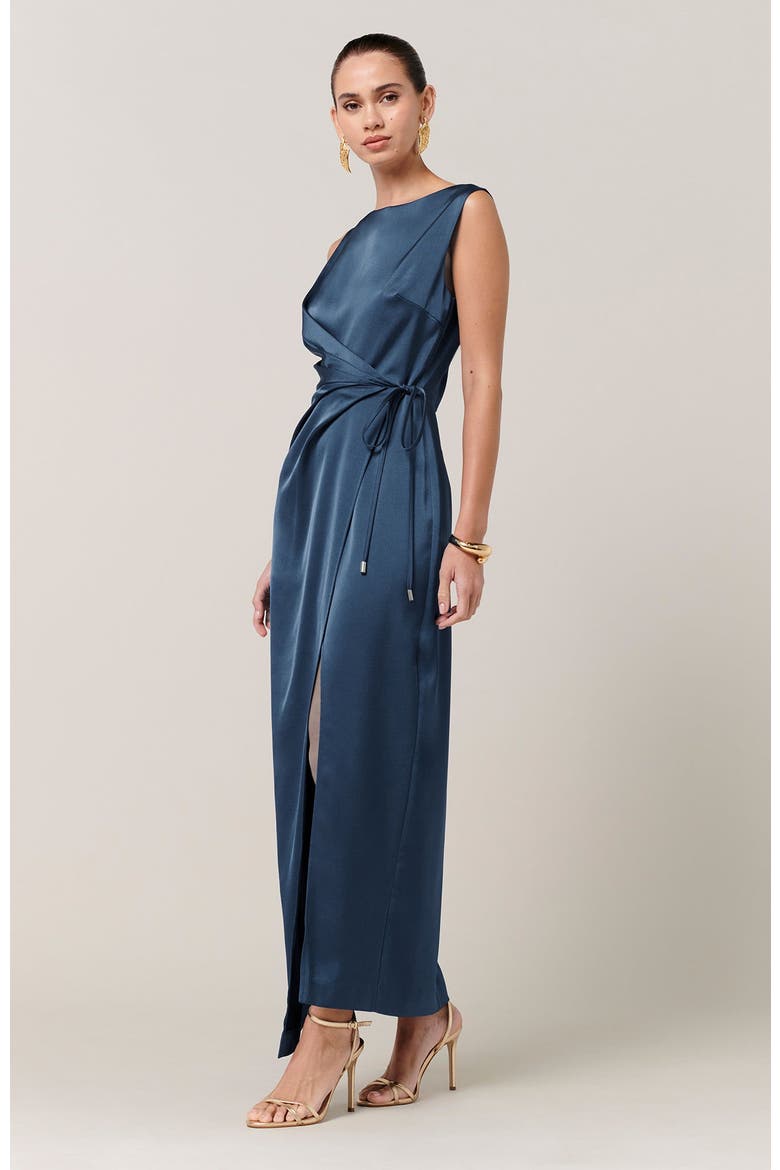 Shona Midi Dress, Alternate, color, Deep Blue