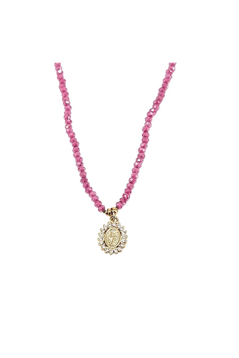 Ruby Mary Pendant Necklace, Alternate, color, pink