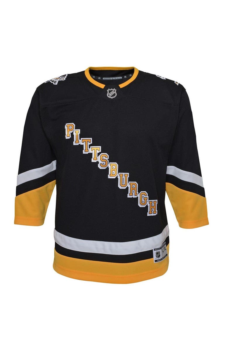 Outerstuff Youth Black Pittsburgh Penguins 2021/22 Alternate Premier Jersey, Alternate, color, Black