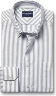 Charles Tyrwhitt Slim Fit Button-Down Collar Non-Iron Stretch Stripe Oxford Shirt