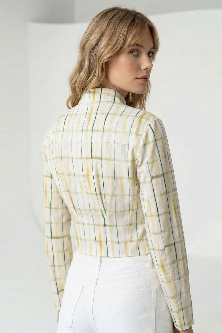 Floriana Long Sleeve Crop Shirt, Alternate, color, Multi Color