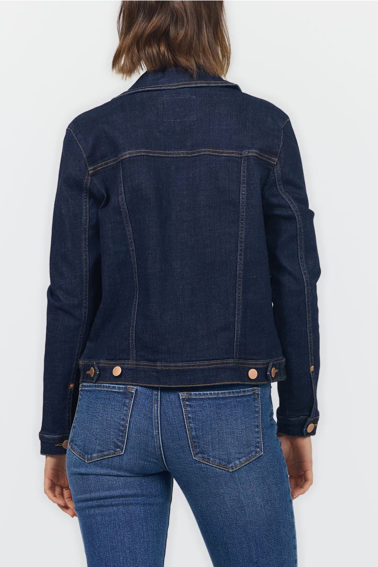 Ainsley Trucker Jacket, Alternate, color, Anchor