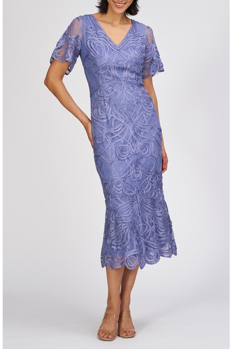 Camila Soutache Cocktail Dress, Alternate, color, BLEACHED DENIM