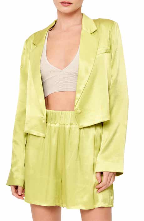 Astella Satin Cropped Blazer